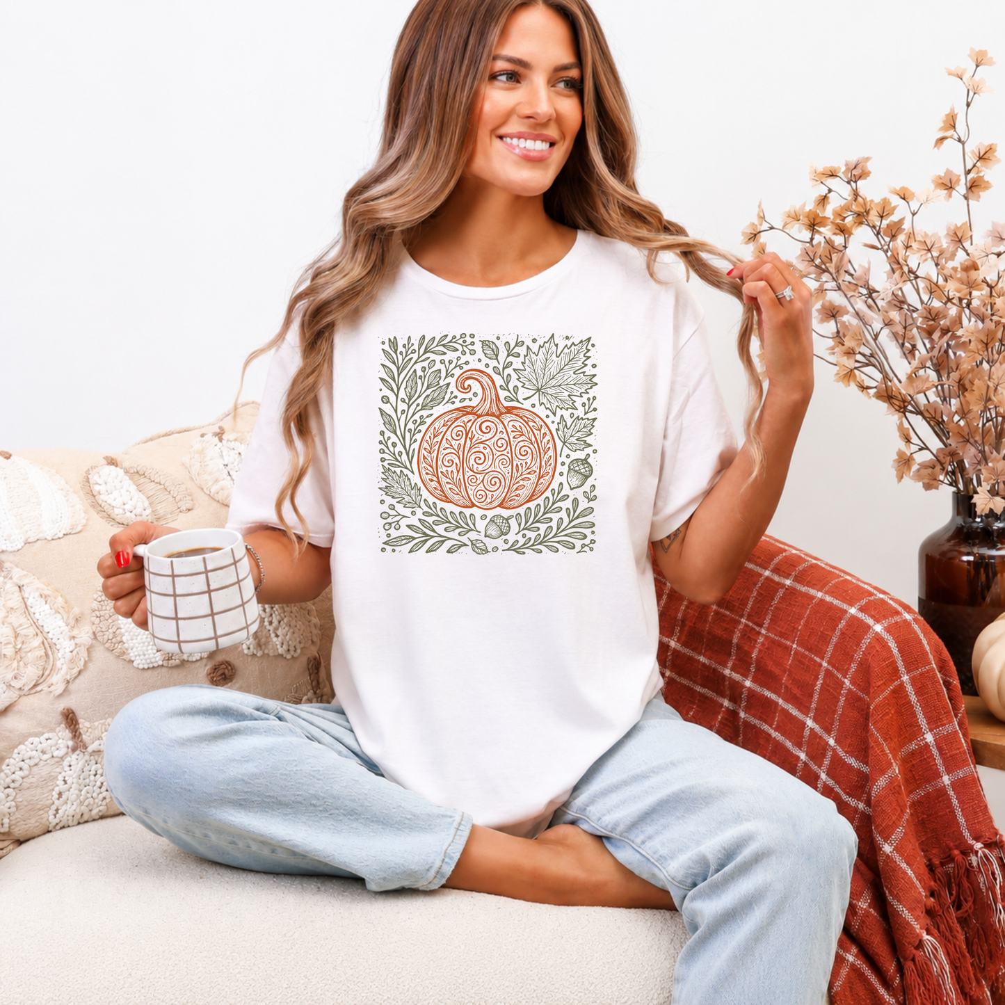 Harvest Pumpkin Graphic Tee - Adult