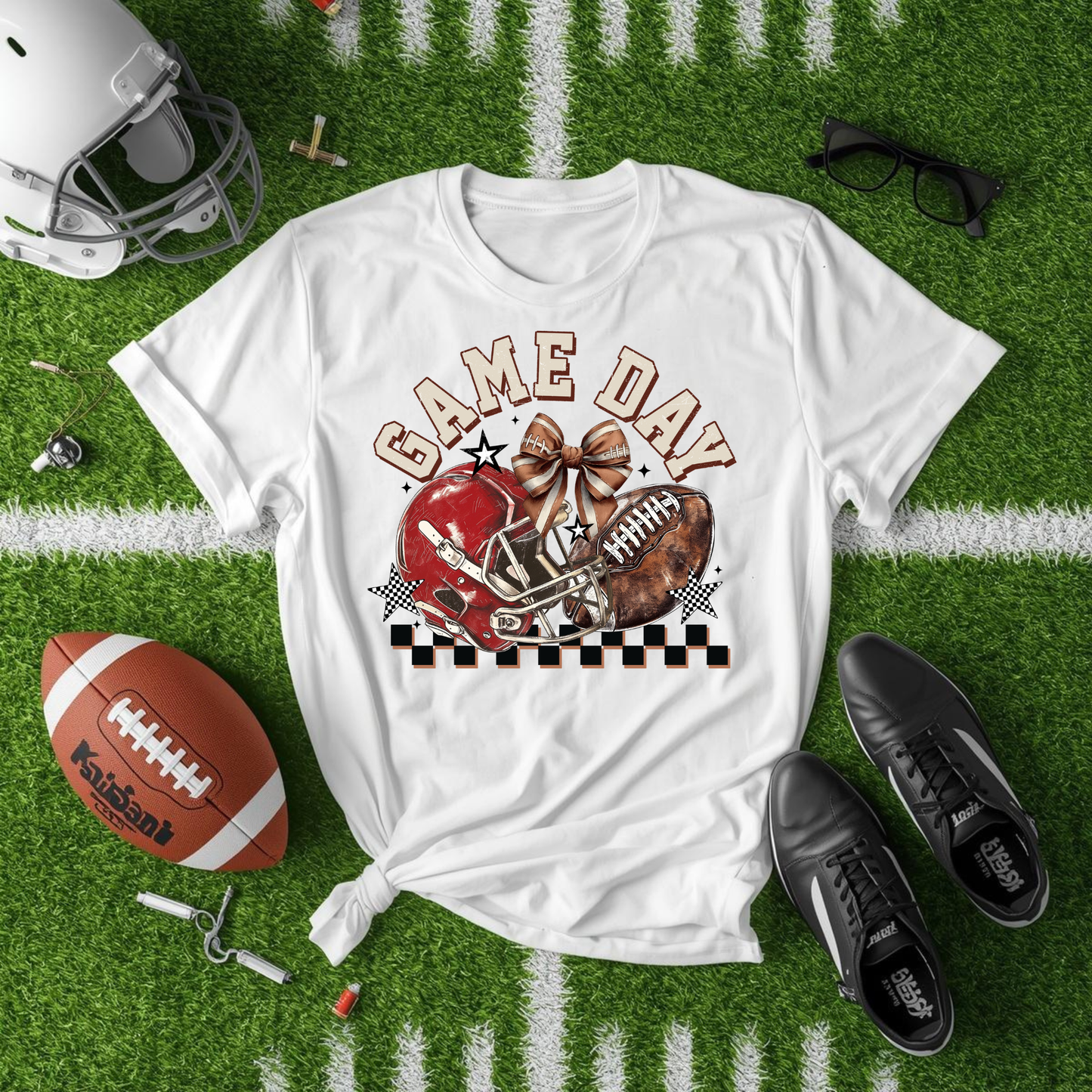 Game Day Bow Football Graphic Tee
