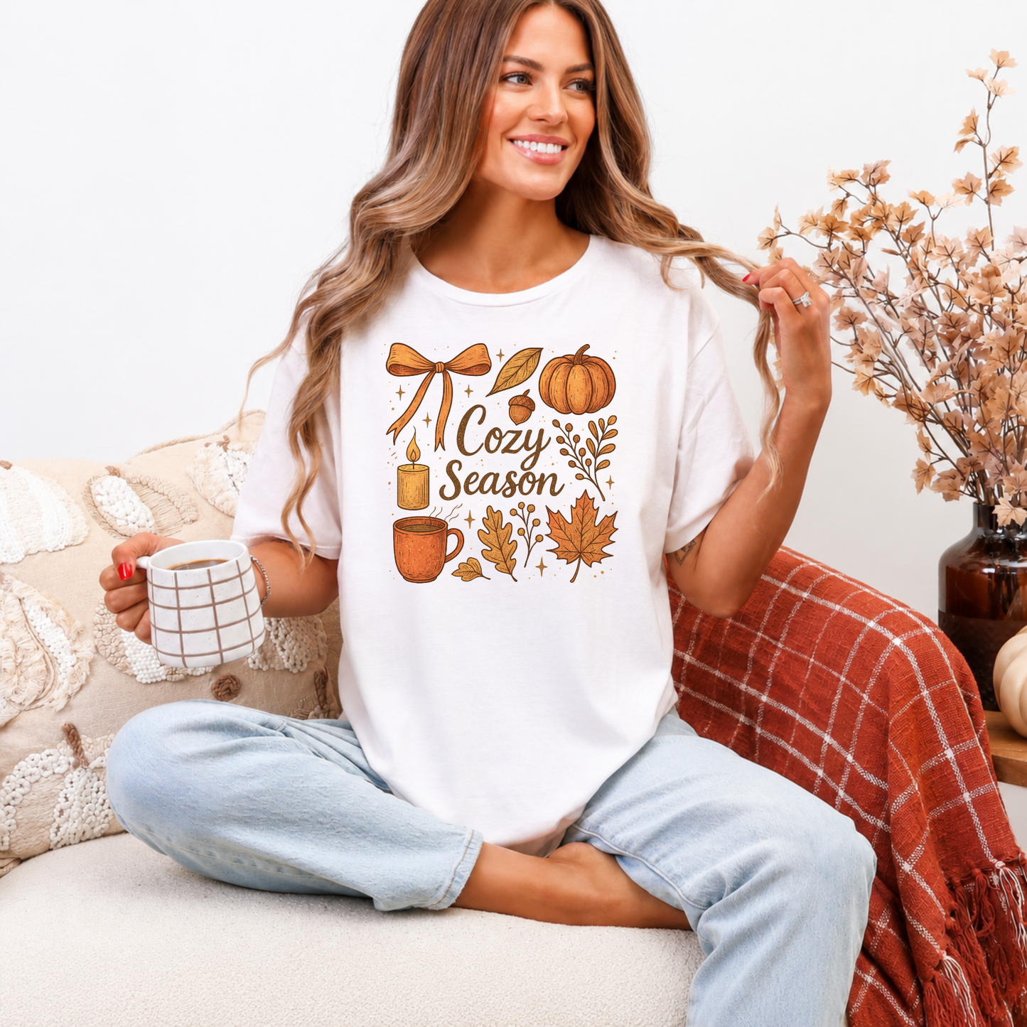 Cozy Autumn Graphic Tee - Adult