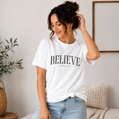 Believe John 14:1 Graphic Tee - Adult