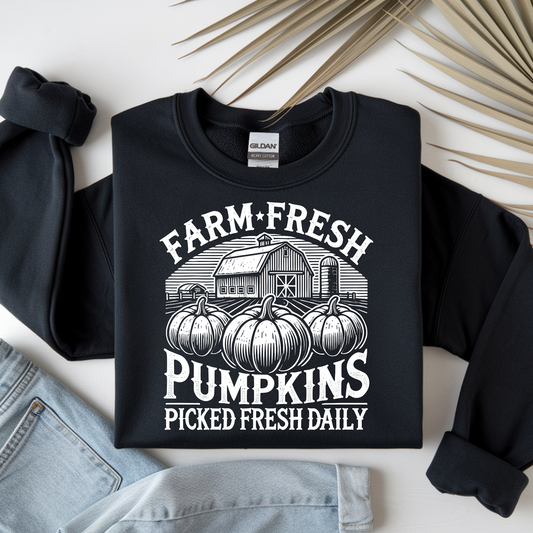 Farm Fresh Pumpkin Patch Crewneck Sweatshirt