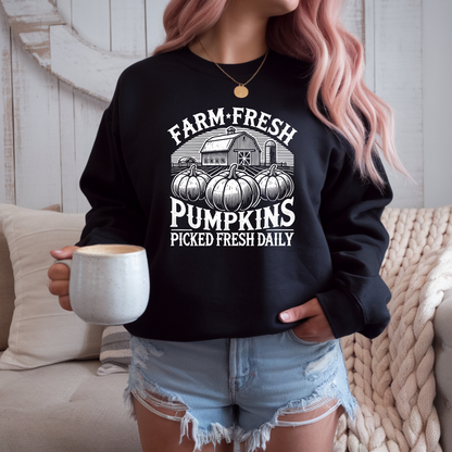 Farm Fresh Pumpkin Patch Crewneck Sweatshirt