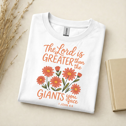 The Lord Is Greater Than the Giants You Face Graphic Tee - Adult