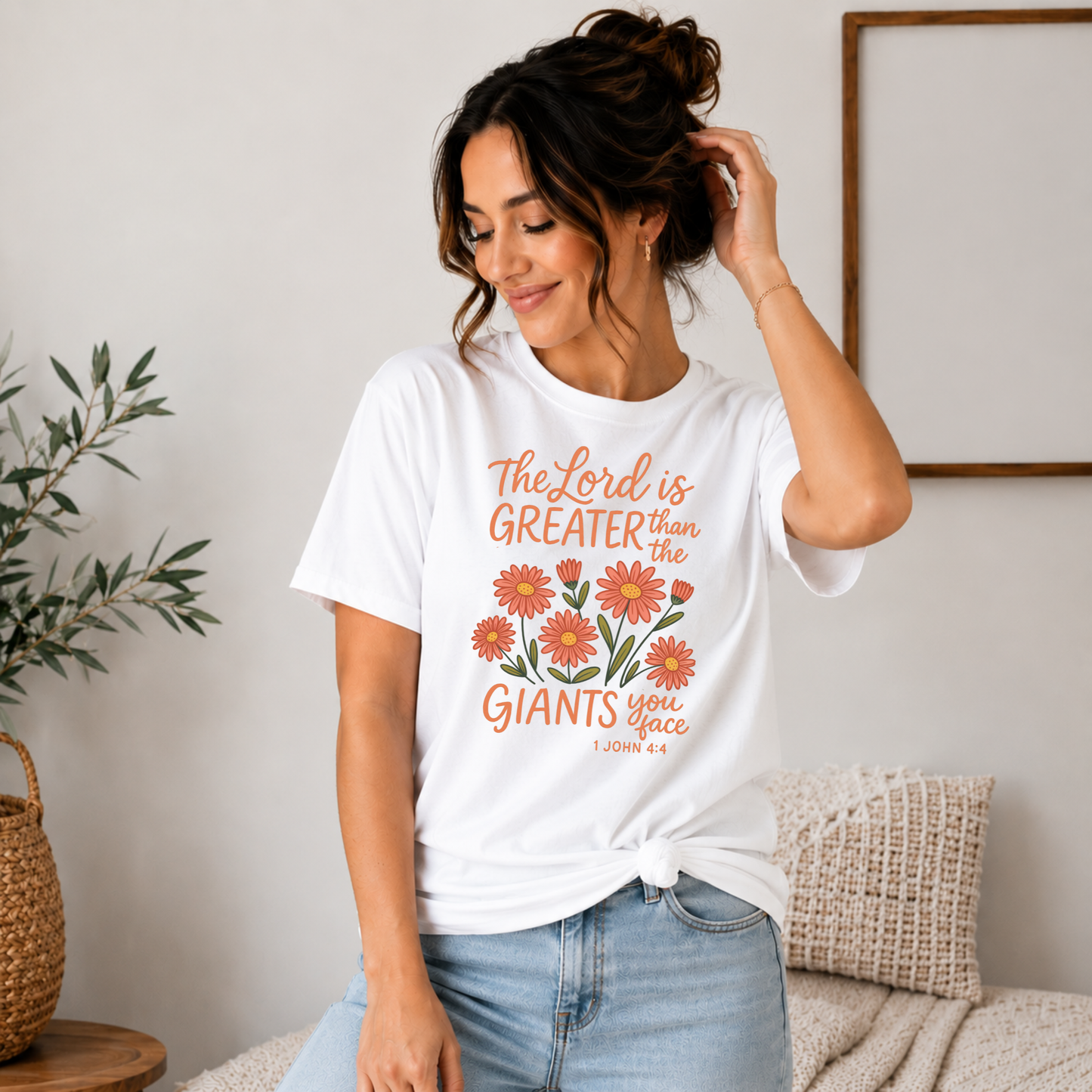 The Lord Is Greater Than the Giants You Face Graphic Tee - Adult