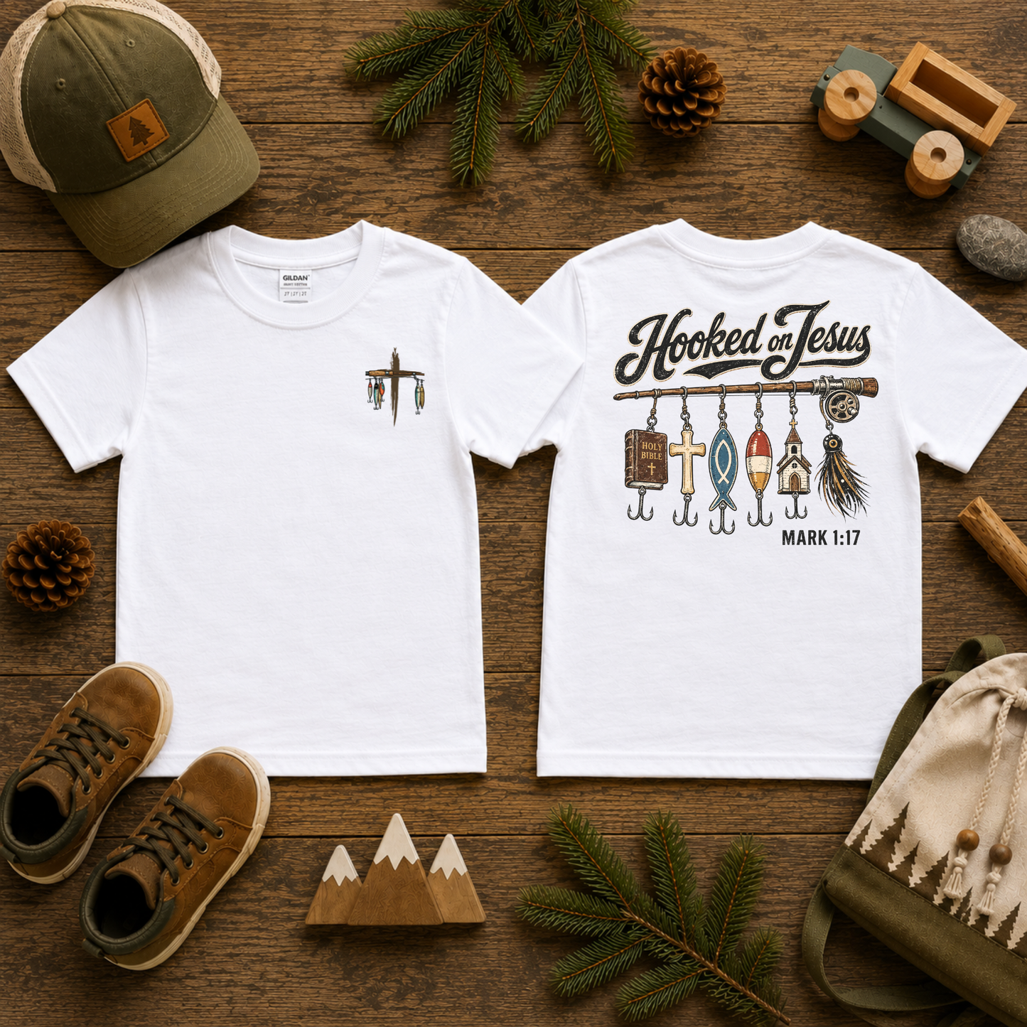 Hooked on Jesus Kids Graphic Tee