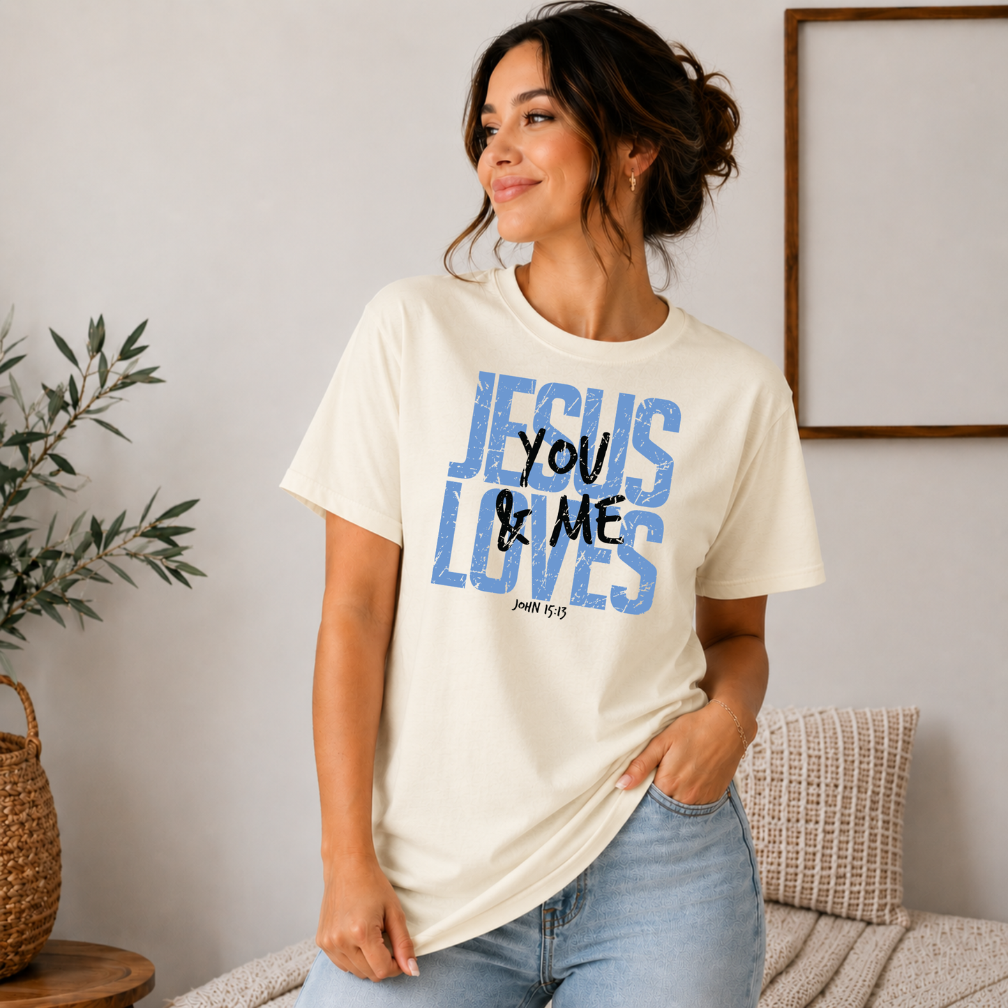 Jesus Loves You Graphic Tee - Adult