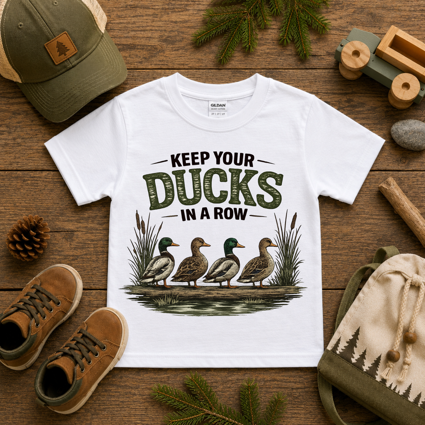 Keep Your Ducks in a Row Kids Graphic Tee