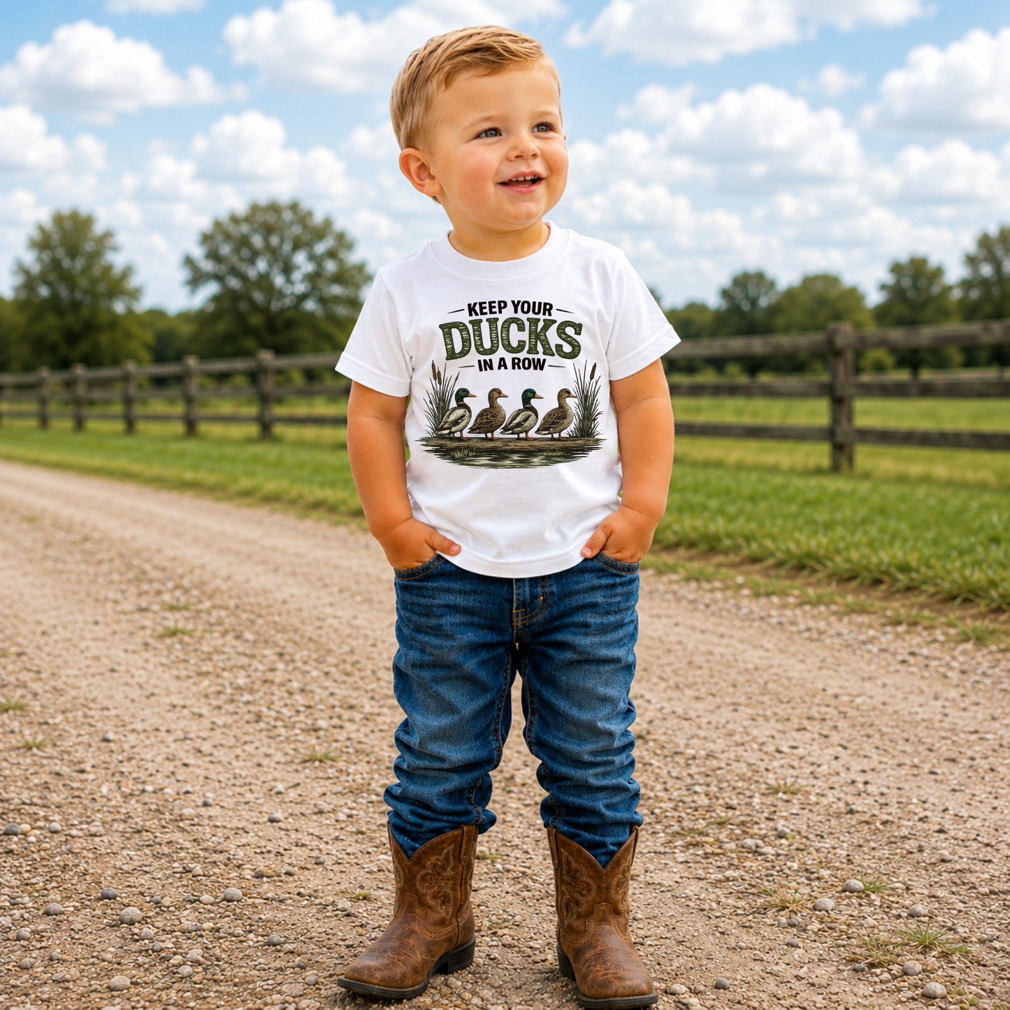Keep Your Ducks in a Row Kids Graphic Tee