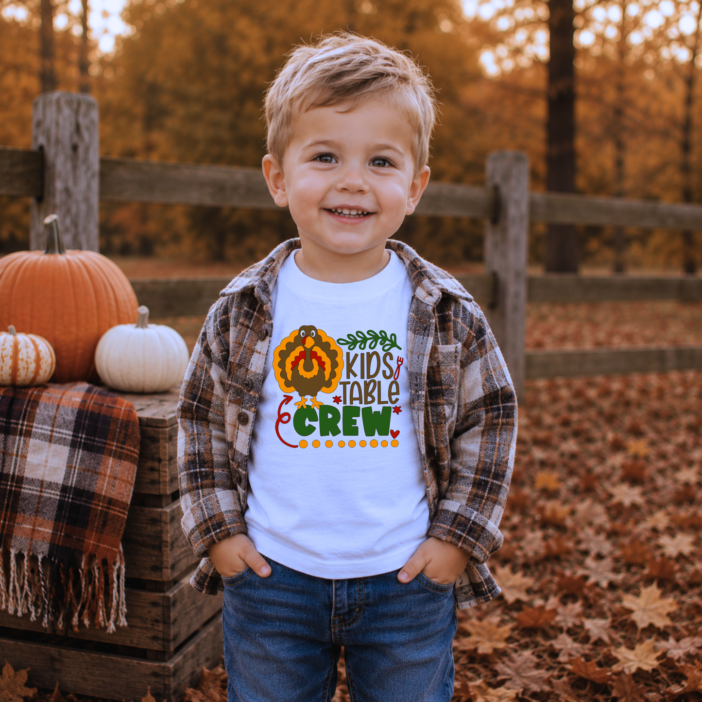 Thanksgiving Kids Table Crew Graphic Tee