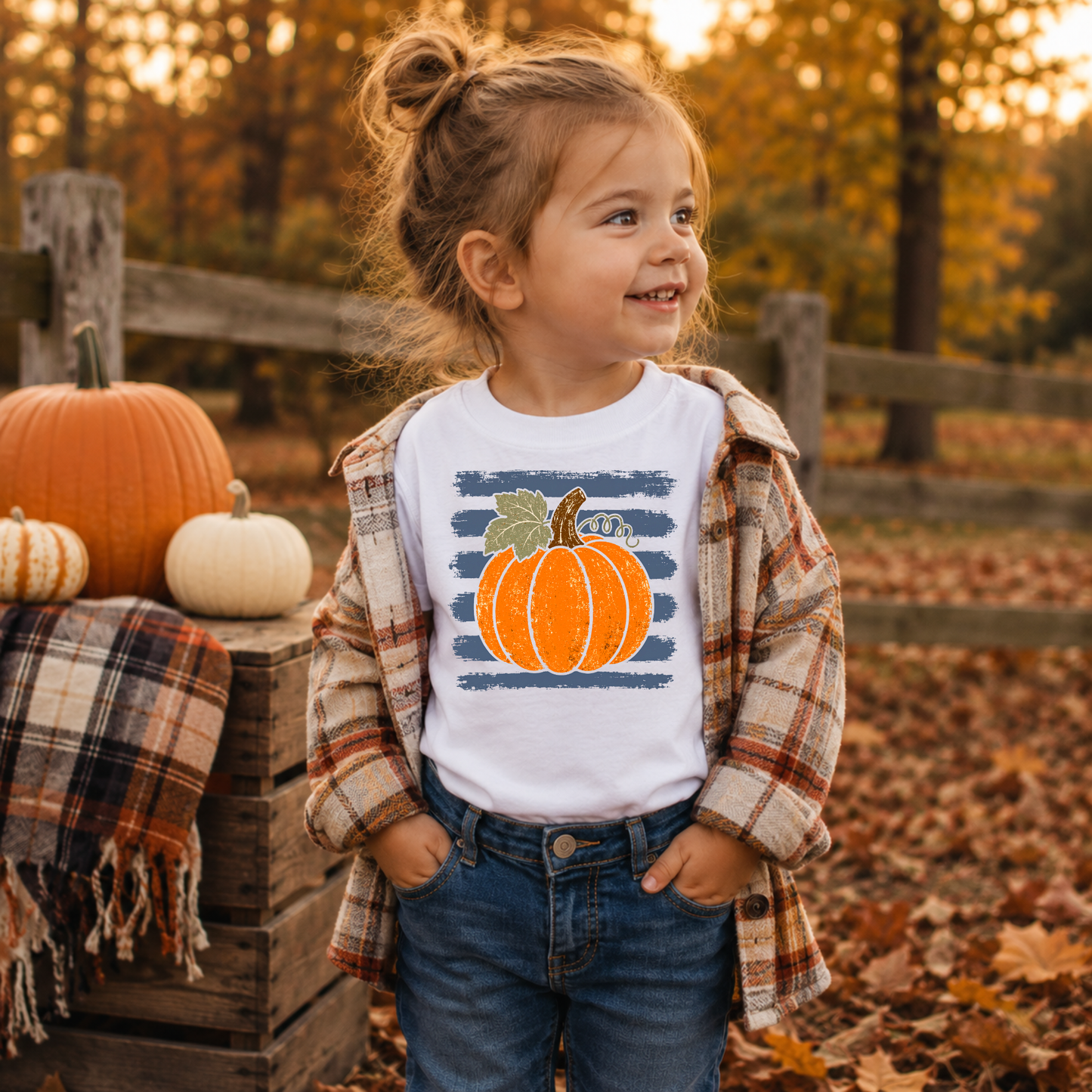 Vintage Pumpkin Kids Graphic Tee