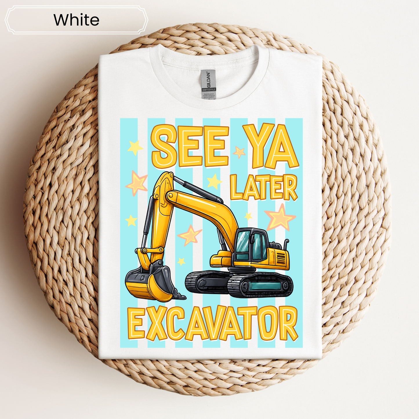 See Ya Later Excavator Kids Graphic Tee
