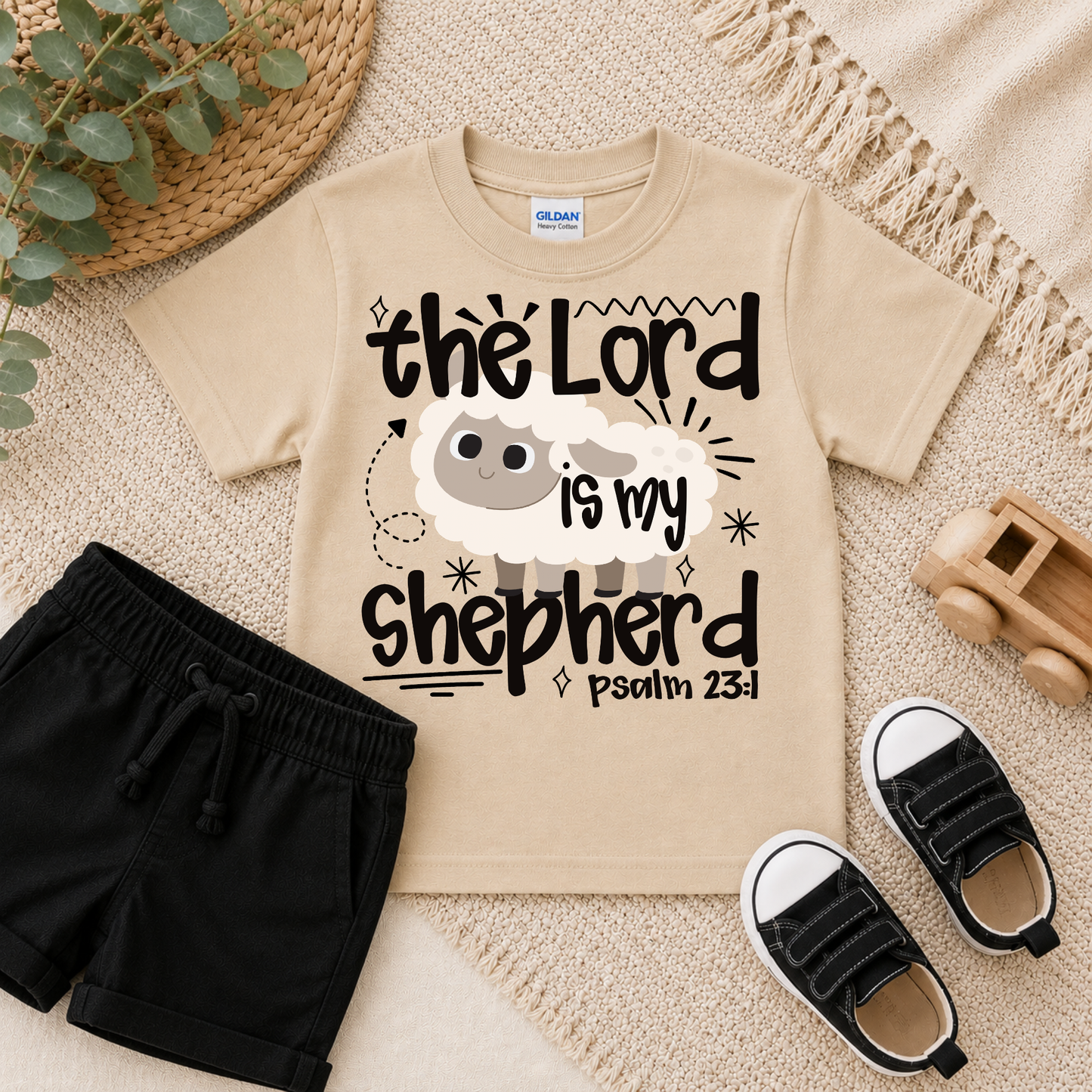 The Lord Is My Shepherd Kids Faith Graphic Tee
