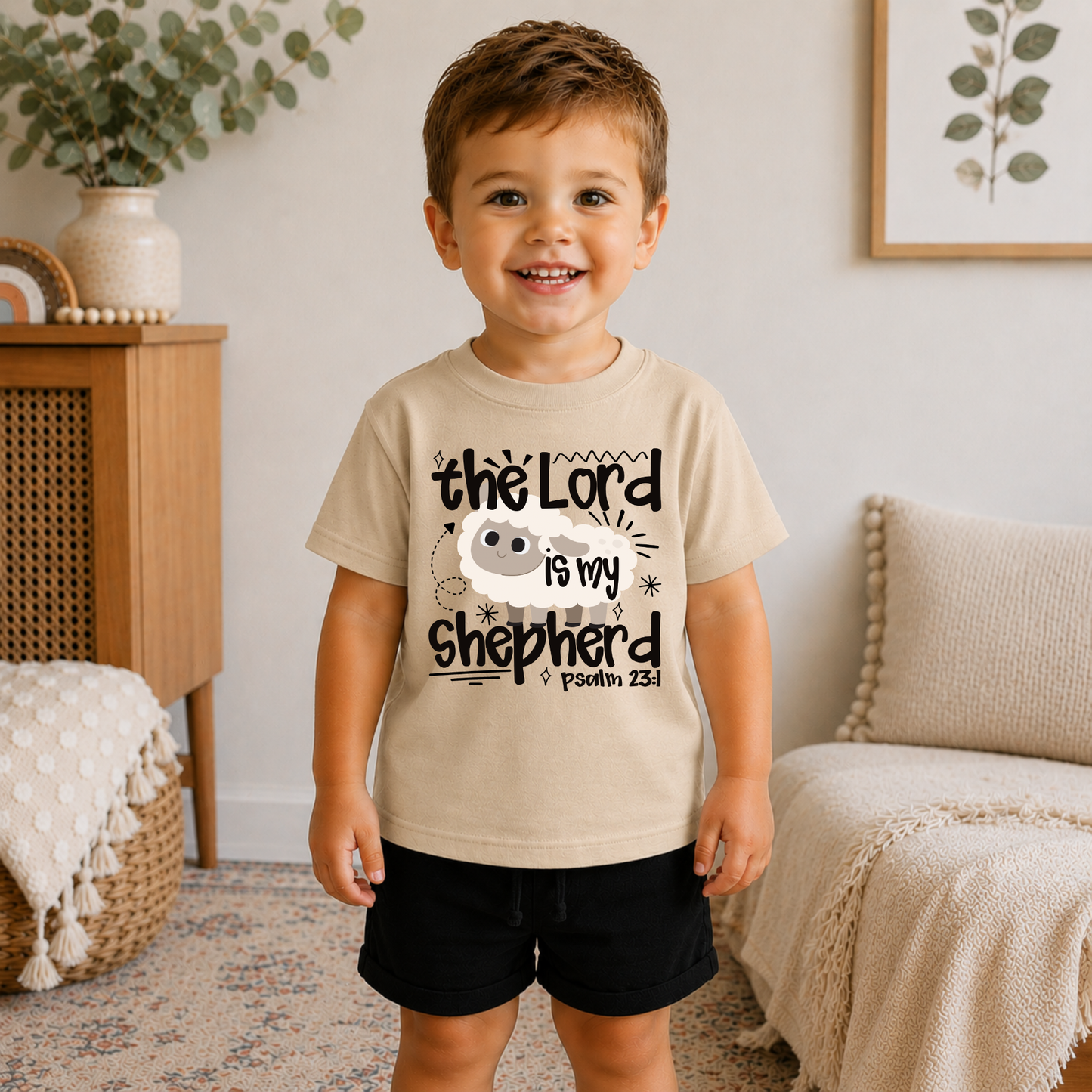 The Lord Is My Shepherd Kids Faith Graphic Tee