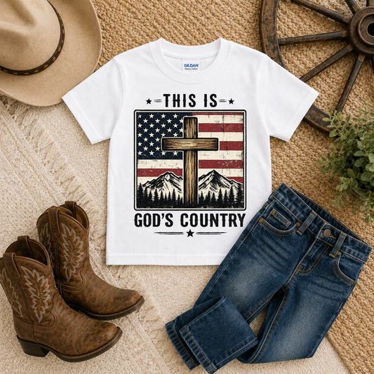 This Is God's Country Kids Graphic Tee