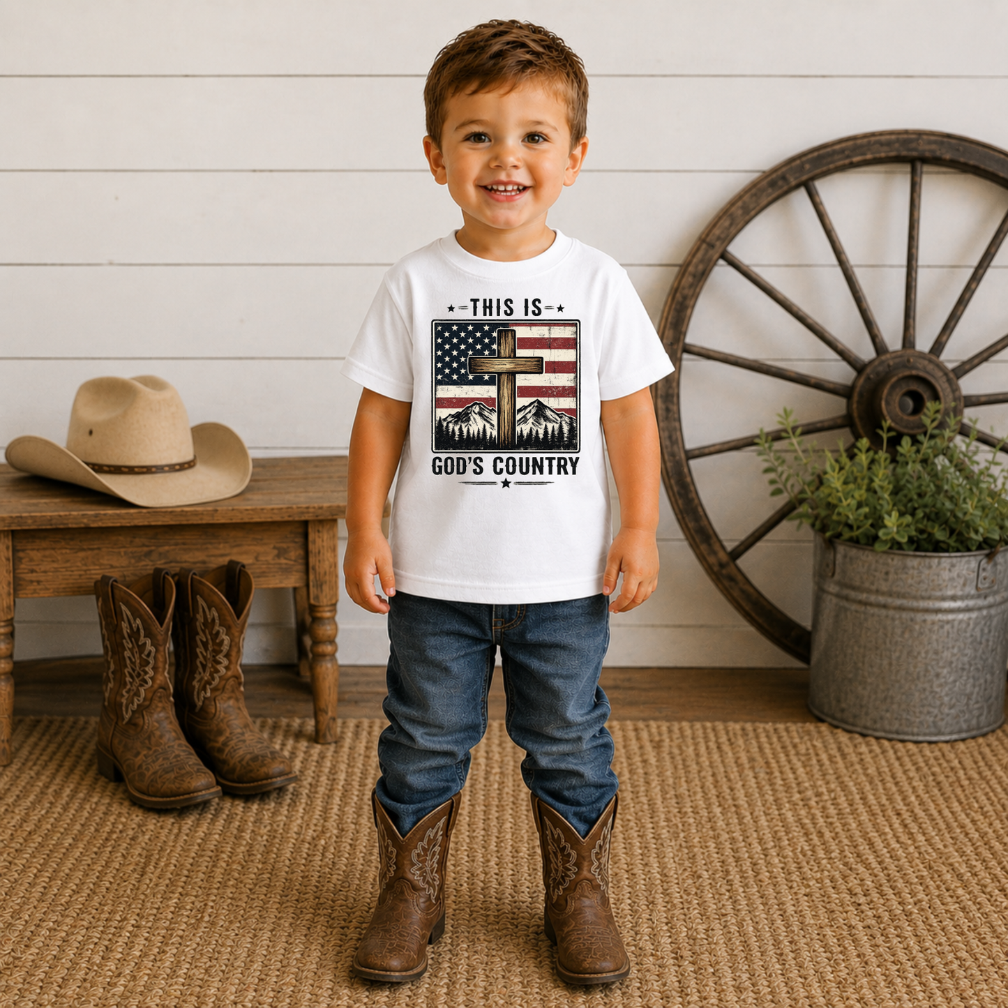 This Is God's Country Kids Graphic Tee