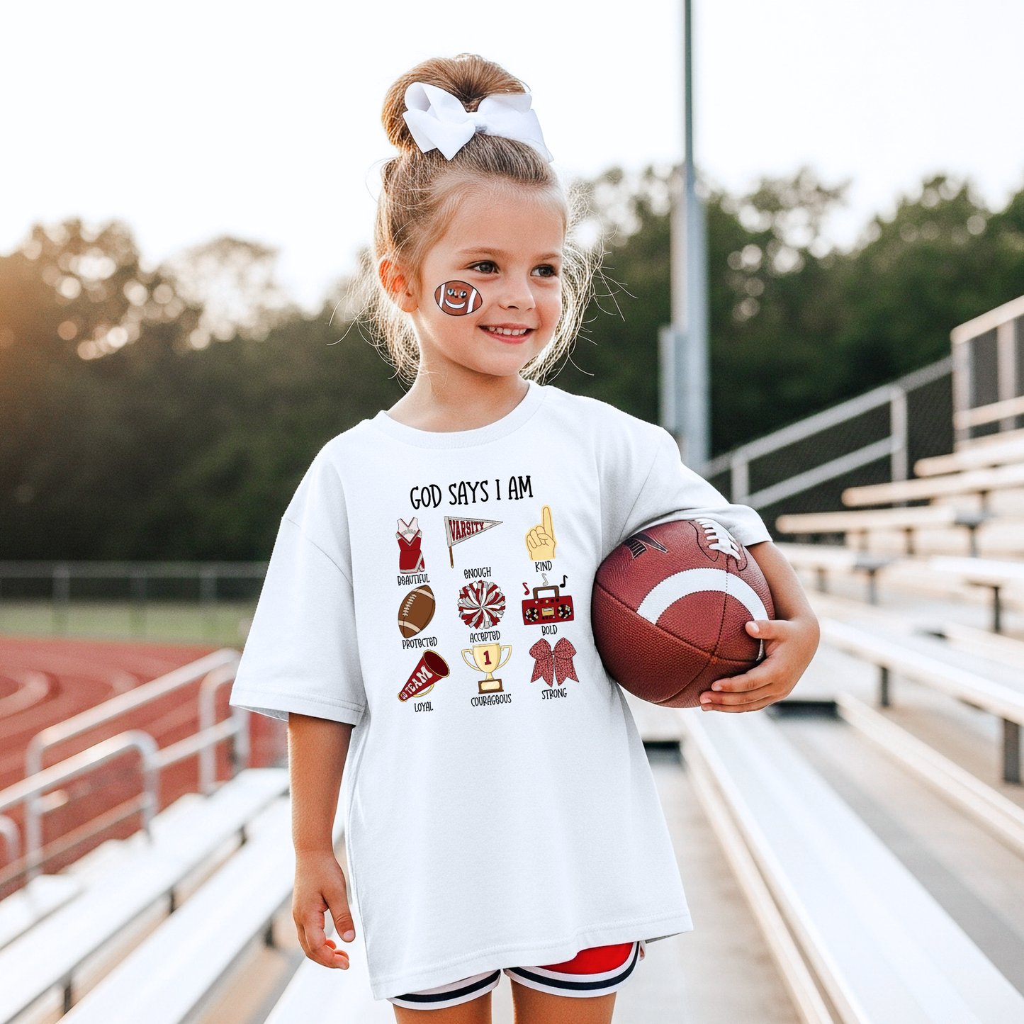 God Says I Am Cheer Graphic Tee