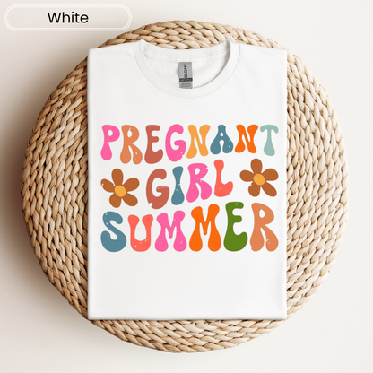 Pregnant Girl Summer Graphic Tee - Adult