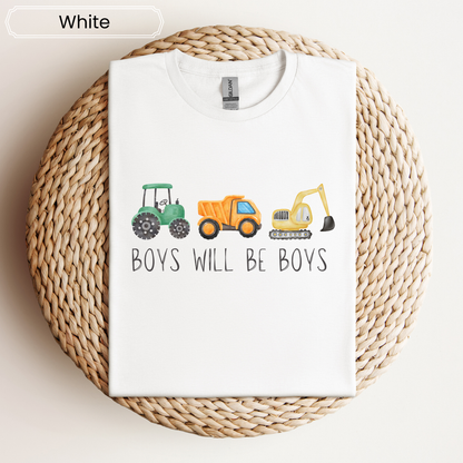 Boys Will Be Boys Construction Graphic Tee