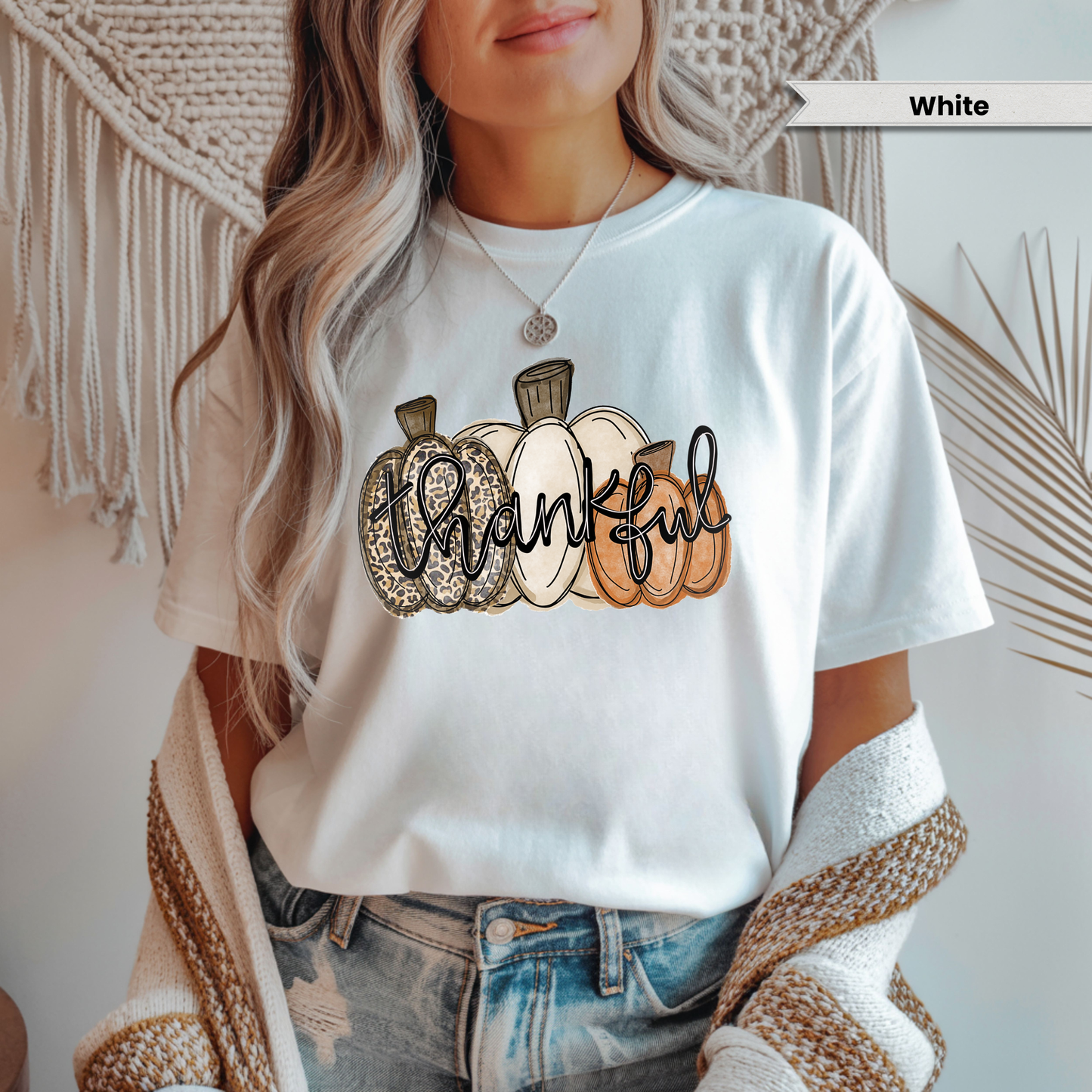 Thankful Pumpkins Graphic Tee - Adult