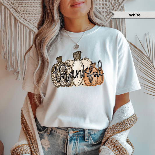 Thankful Pumpkins Graphic Tee - Adult